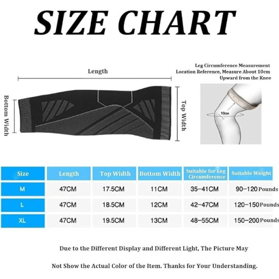 Relieve Knee Pain & Boost Support – Full Leg Compression Sleeves for Sports