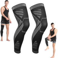 Relieve Knee Pain & Boost Support – Full Leg Compression Sleeves for Sports (2pcs)