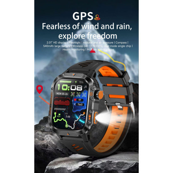 Full Screen Inteligente IP68 Waterproof Men's Smartwatch