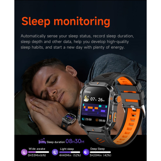 Full Screen Inteligente IP68 Waterproof Men's Smartwatch