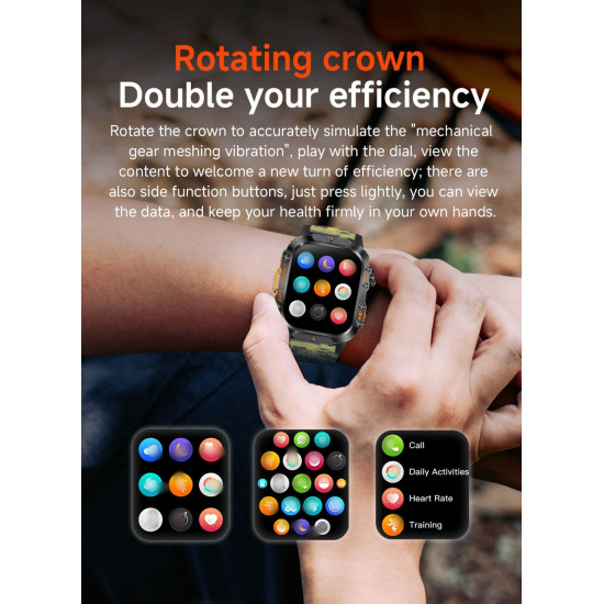 Full Screen Inteligente IP68 Waterproof Men's Smartwatch