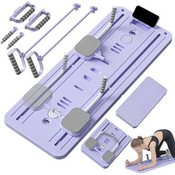 Get a Full-Body Workout at Home – Foldable Pilates Reformer with Resistance Bands & Timer