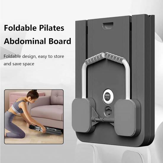 Get a Full-Body Workout at Home – Foldable Pilates Reformer with Resistance Bands & Timer