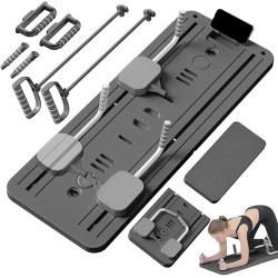 Get a Full-Body Workout at Home – Foldable Pilates Reformer with Resistance Bands & Timer