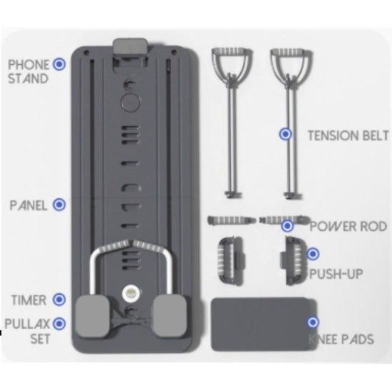Get a Full-Body Workout at Home – Foldable Pilates Reformer with Resistance Bands & Timer