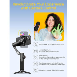 Pro Video Stabilization Made Simple, Capture Cinematic Footage Easily – 3-Axis Gimbal Stabilizer for iPhone & Android