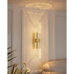 Luxury Rechargeable Gold Wall Sconce Set (2pcs) – Wireless LED Accent Lighting for Bedrooms & Living Rooms