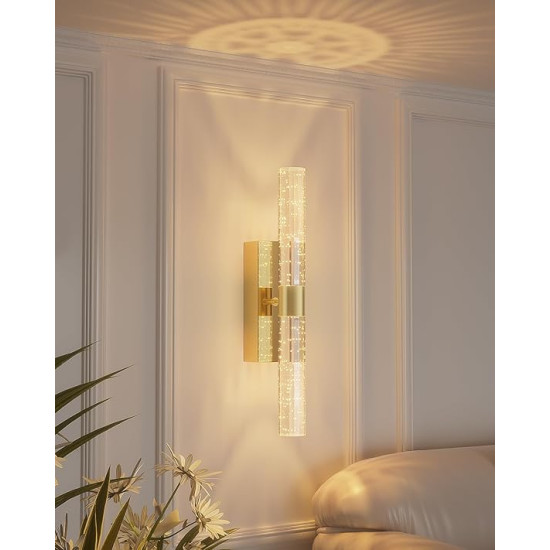 Gold Wall Sconce Rechargeable Wall Lighting (2pcs Set)