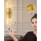 Gold Wall Sconce Rechargeable Wall Lighting (2pcs Set)