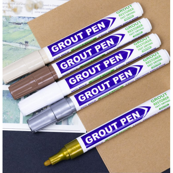Grout Pen – Waterproof Tile Grout Restorer for a Cleaner, Brighter Kitchen & Bathroom