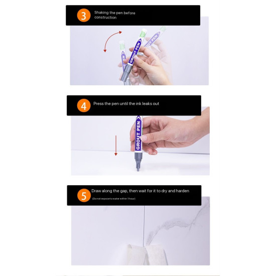 Grout Pen – Waterproof Tile Grout Restorer for a Cleaner, Brighter Kitchen & Bathroom