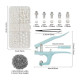 Manual Pearl Setting Machine Kit – Easy DIY Bead Rivet Tool with 1000 pcs Pearl Set (Perfect for Crafts & Fashion Design)