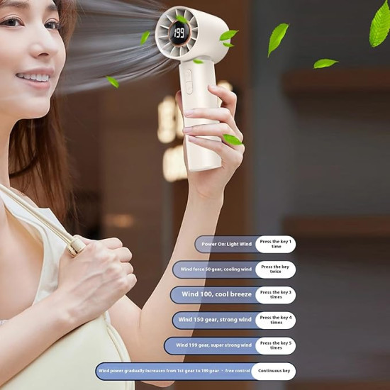 Handheld Portable Bladeless Fan 