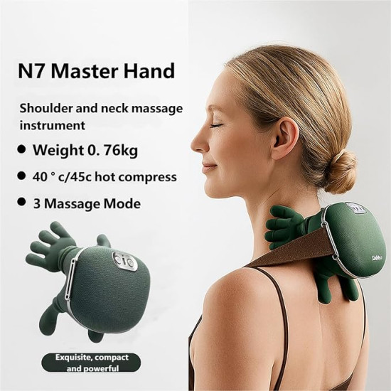 Heated Neck & Back Massager with Heat & 3 Massage Modes – Deep Tissue Shoulder, Leg & Body Massager 