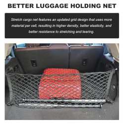 Keep Your Trunk Neat & Secure – Double-Layer Heavy-Duty Elastic Car Cargo Net
