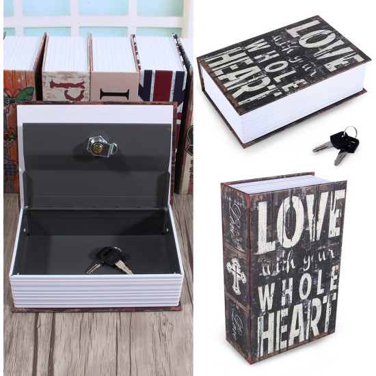 Hidden Book Safe with Combination Lock – Secure Steel Lock Box for Cash, Jewelry & Valuables