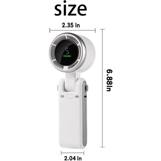 High-Speed Portable Turbine Fan – Powerful Handheld Rechargeable Mini Fan for Home, Office, Car & Travel 
