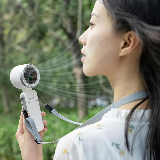 High-Speed Portable Turbine Fan – Powerful Handheld Rechargeable Mini Fan for Home, Office, Car & Travel 