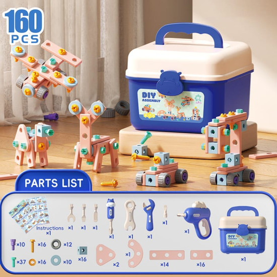 All in one Tool Hub DIY Montessori Tool Box Set (160PCS)