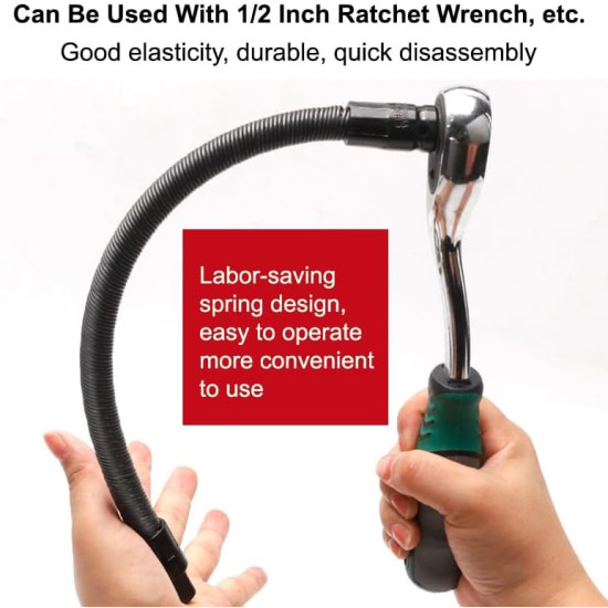Heavy-Duty Ratchet Socket Extension Bar Set – Drive Extension Wrench Sleeve for Hard-to-Reach Fasteners