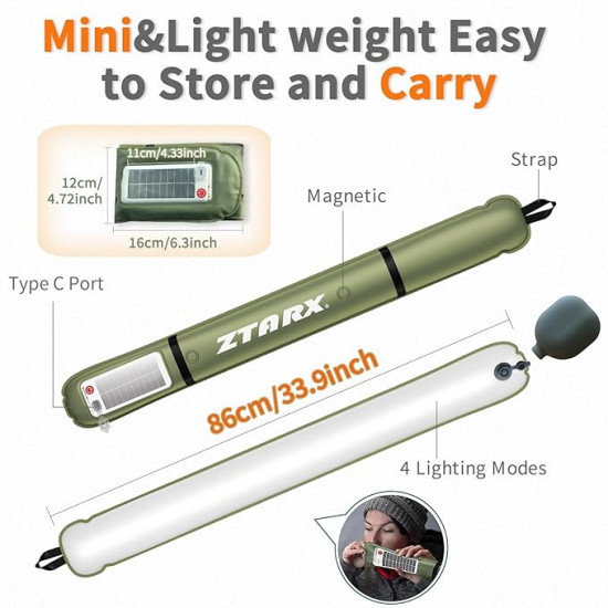 Light Up Any Adventure – Rechargeable Inflatable Camping Lamp