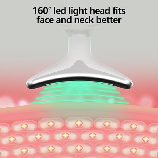 Infrared Red Blue LED Light Therapy Face and Neck Thermal Beauty Machine 