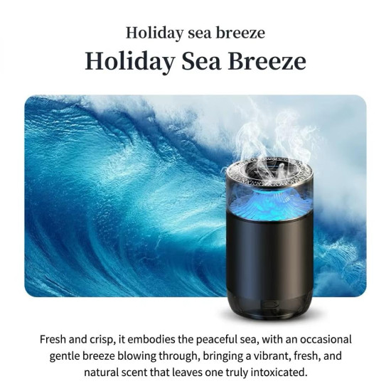 Intelligent Car Air Freshener with Aromatherapy Diffuser & 4-Color Ambient Lights – Smart Auto Spray Fragrance Freshener for Cars