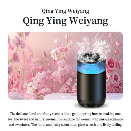 Intelligent Car Air Freshener with Aromatherapy Diffuser & 4-Color Ambient Lights – Smart Auto Spray Fragrance Freshener for Cars