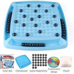 Interactive Magnetic Chess with 32 Rocks for Kids/AdultsSharpen Your Mind & Have Fun – Interactive Magnetic Chess Set for All Ages