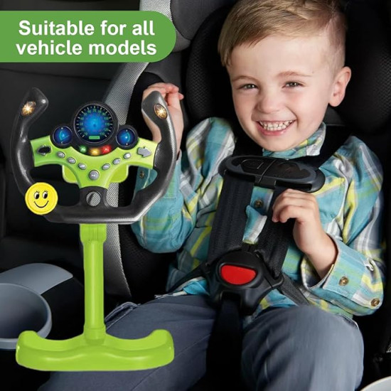 Interactive Steering Wheel Toy for Toddlers – Lights, Music & Driving Sounds Educational Car Toy