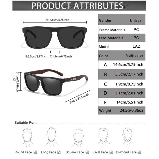 KAROS Polarized Sunglasses – UV400 Protection Fashion Eyewear for Men