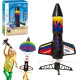 Kids Parachute Rocket Launcher Toy – High-Flying Air Rockets Reach 30-50M for Outdoor Family Fun
