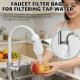 10(pcs) Kitchen Faucet Filter Bag for Sink – Reusable Splash-Proof Cotton Water Filter for Hot & Cold Faucets