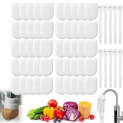 10(pcs) Kitchen Faucet Filter Bag for Sink – Reusable Splash-Proof Cotton Water Filter for Hot & Cold Faucets