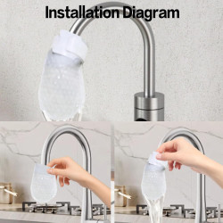 10(pcs) Kitchen Faucet Filter Bag for Sink – Reusable Splash-Proof Cotton Water Filter for Hot & Cold Faucets
