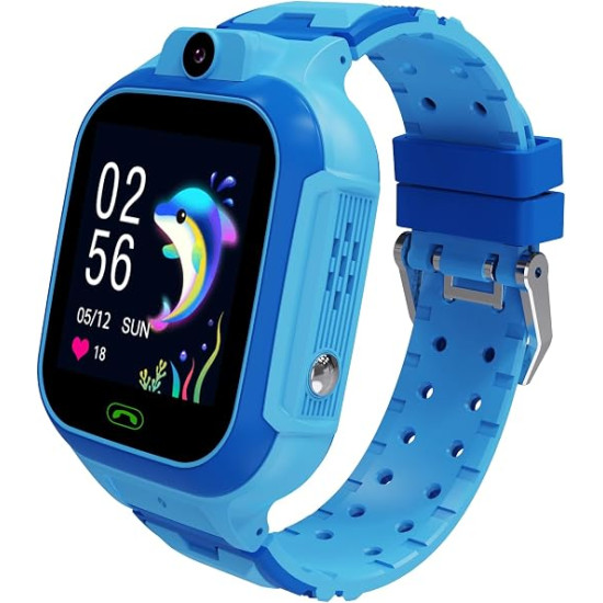L37 4G GPS Kids Smart Watch – Real-Time Location Tracker, Video Calling, SOS Emergency Button & 800mAh Battery