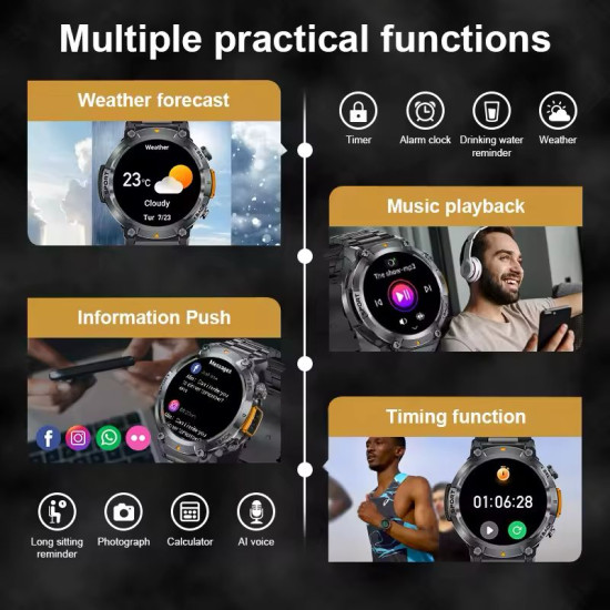 LIGE Outdoor Men Sport Smart Watch With Flashlight LIGE Outdoor Men Sport Smart Watch With Flashlight