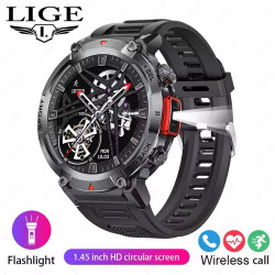LIGE  Outdoor Men Sport Smart Watch With Flashlight