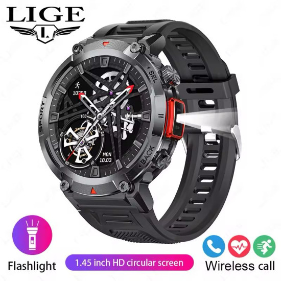 LIGE Outdoor Men Sport Smart Watch With Flashlight LIGE Outdoor Men Sport Smart Watch With Flashlight