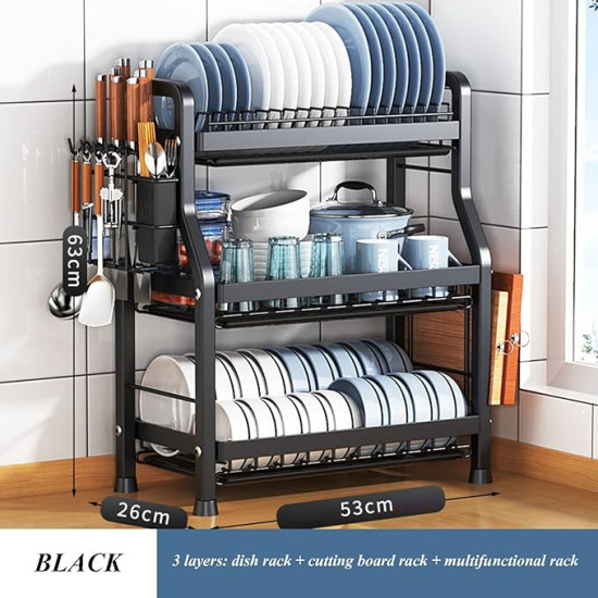 Heavy Duty 3 Tier Large Dish Drying Rack Heavy Duty 3 Tier Large Dish Drying Rack
