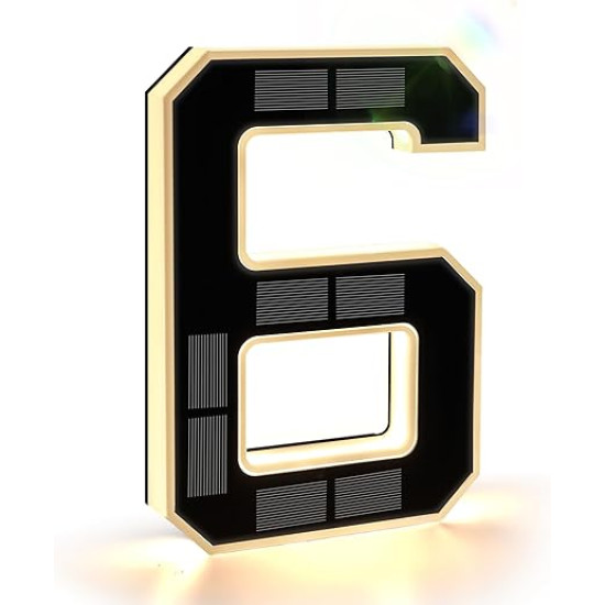 Light Up Solar LED Address Numbers