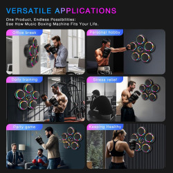 Punch Stress Away Turn Any Wall Into A Fun Home Gym - Premium Smart Music Boxing Machine