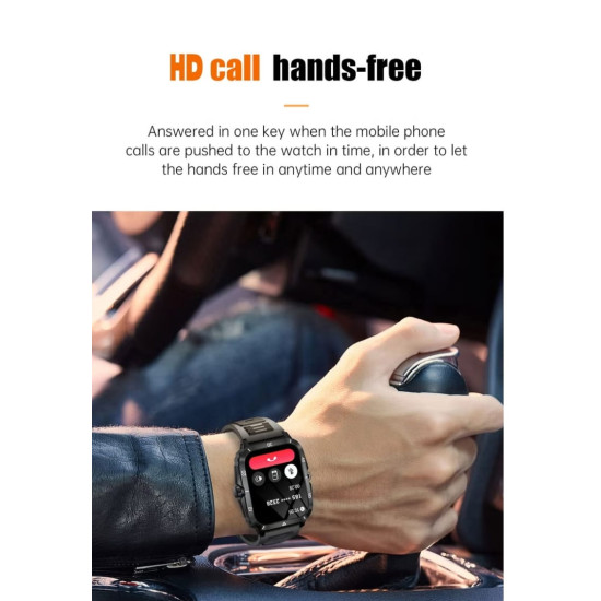 Lige Men Ip68 Waterproof Outdoor Smart Watch (Metal & Silcone Band) 