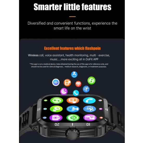 Lige Men Ip68 Waterproof Outdoor Smart Watch (Metal & Silcone Band) 