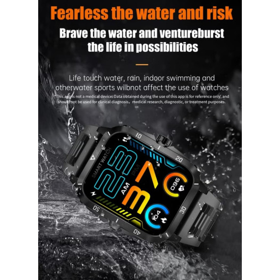 Lige Men Ip68 Waterproof Outdoor Smart Watch (Metal & Silcone Band) 