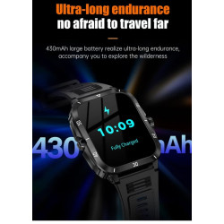 Lige Men Ip68 Waterproof Outdoor Smart Watch (Metal & Silcone Band)