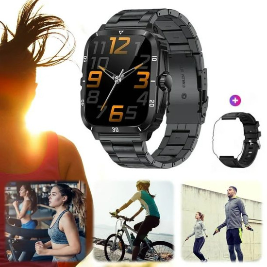 Lige Men Ip68 Waterproof Outdoor Smart Watch (Metal & Silcone Band) Lige Men Ip68 Waterproof Outdoor Smart Watch (Metal & Silcone Band)