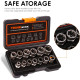 Remove Stripped & Rusted Bolts Easily – 14PCS Bolt Extractor Socket Set