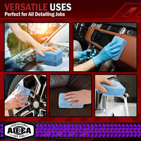 Microfiber Car Wash Applicator Pad – Scratch-Free Cleaning & Waxing Sponge 