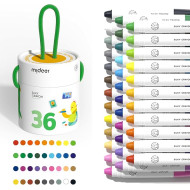 Mess-Free Coloring Fun – 36PCS Washable Twistable Crayons for Kids